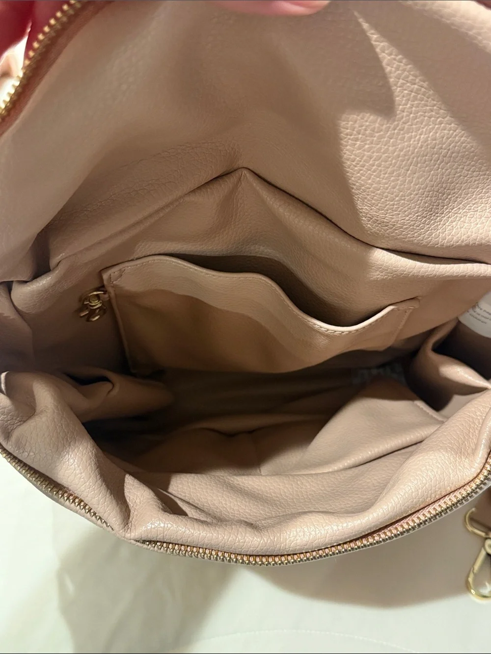 Fawn Design Dusty Rose Crossbody Bag with Gold Hardware